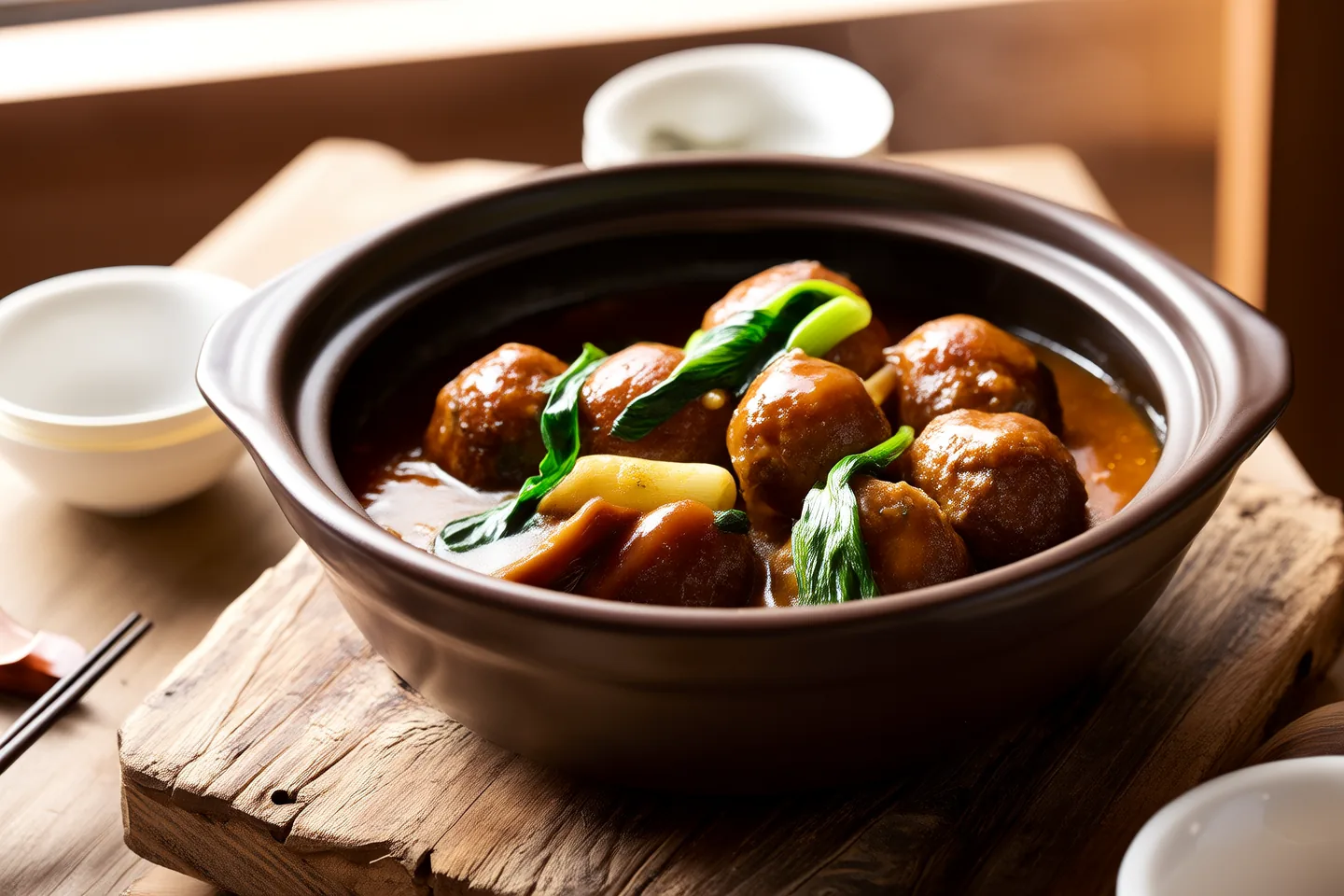 Clay Pot Meatballs