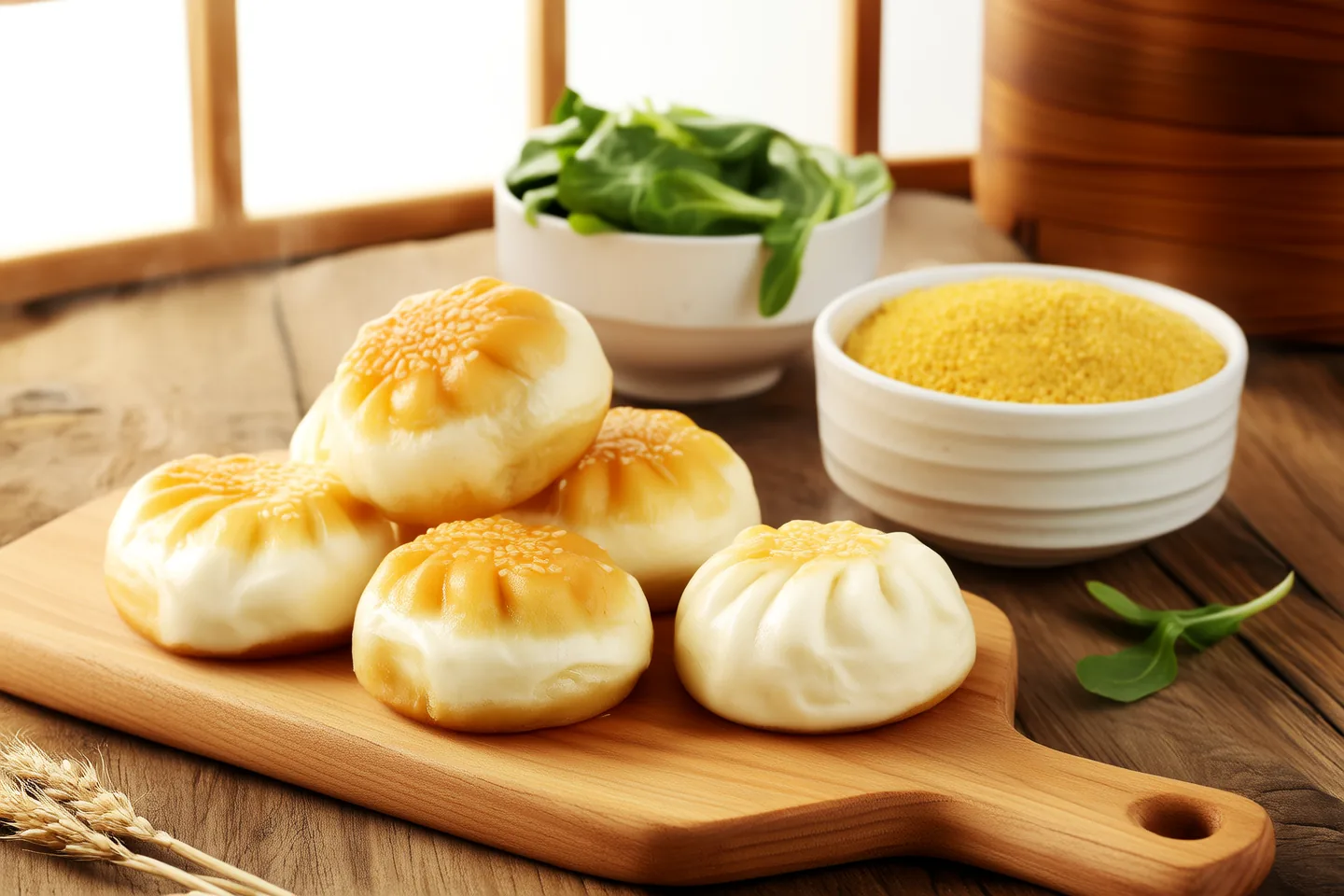 Homestyle Cornmeal Buns (Wo Tou)