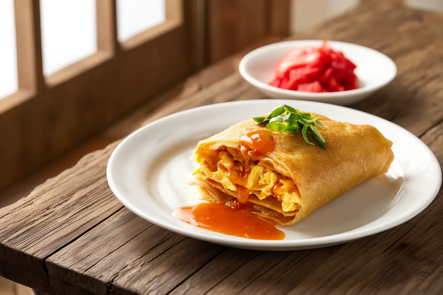 Puffed Egg-Stuffed Pancake