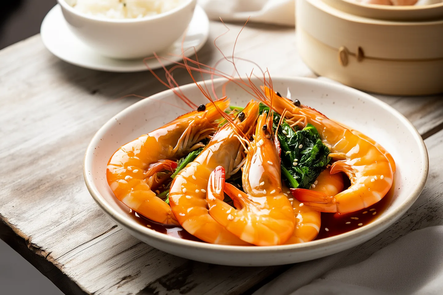 Oil-Braised Large Shrimp