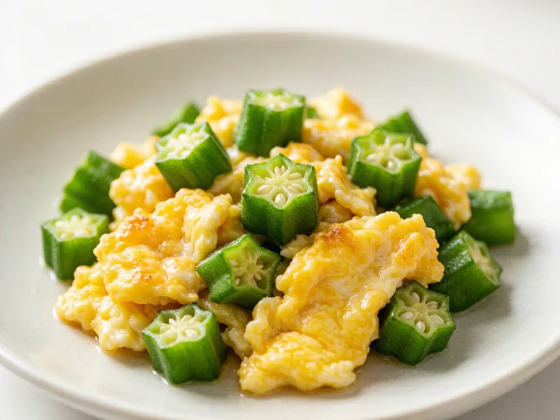 Okra Scrambled Eggs | Slimy-Crunchy, Nutty, Unexpectedly Delicious