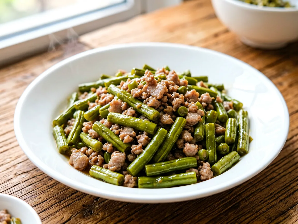 Pickled Beans Stir-Fried with Pork Minced