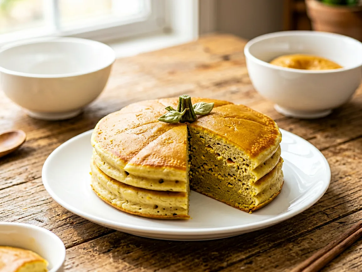 Pumpkin Cake (Steamed-Savory-Sweet Glutinous Pancakes)