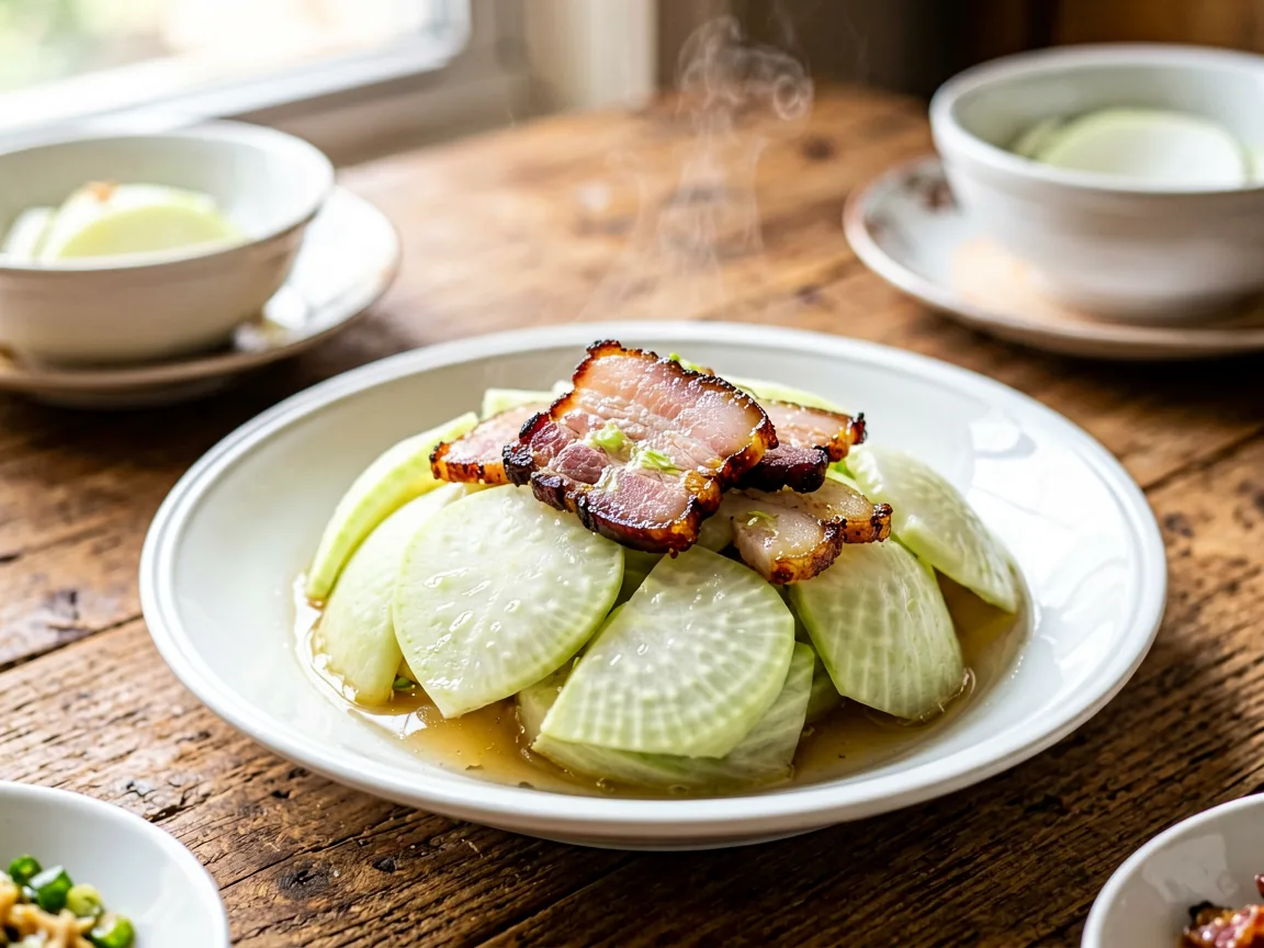 Radish Pickle Stirred with Cured Pork