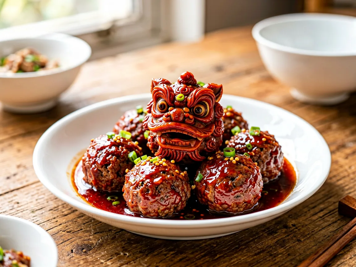Red-Braised Lion's Head Meatballs