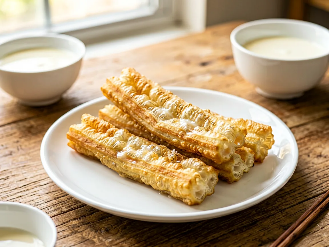 Fresh Soy Milk with Crispy Youtiao (Dou Jiang You Tiao)