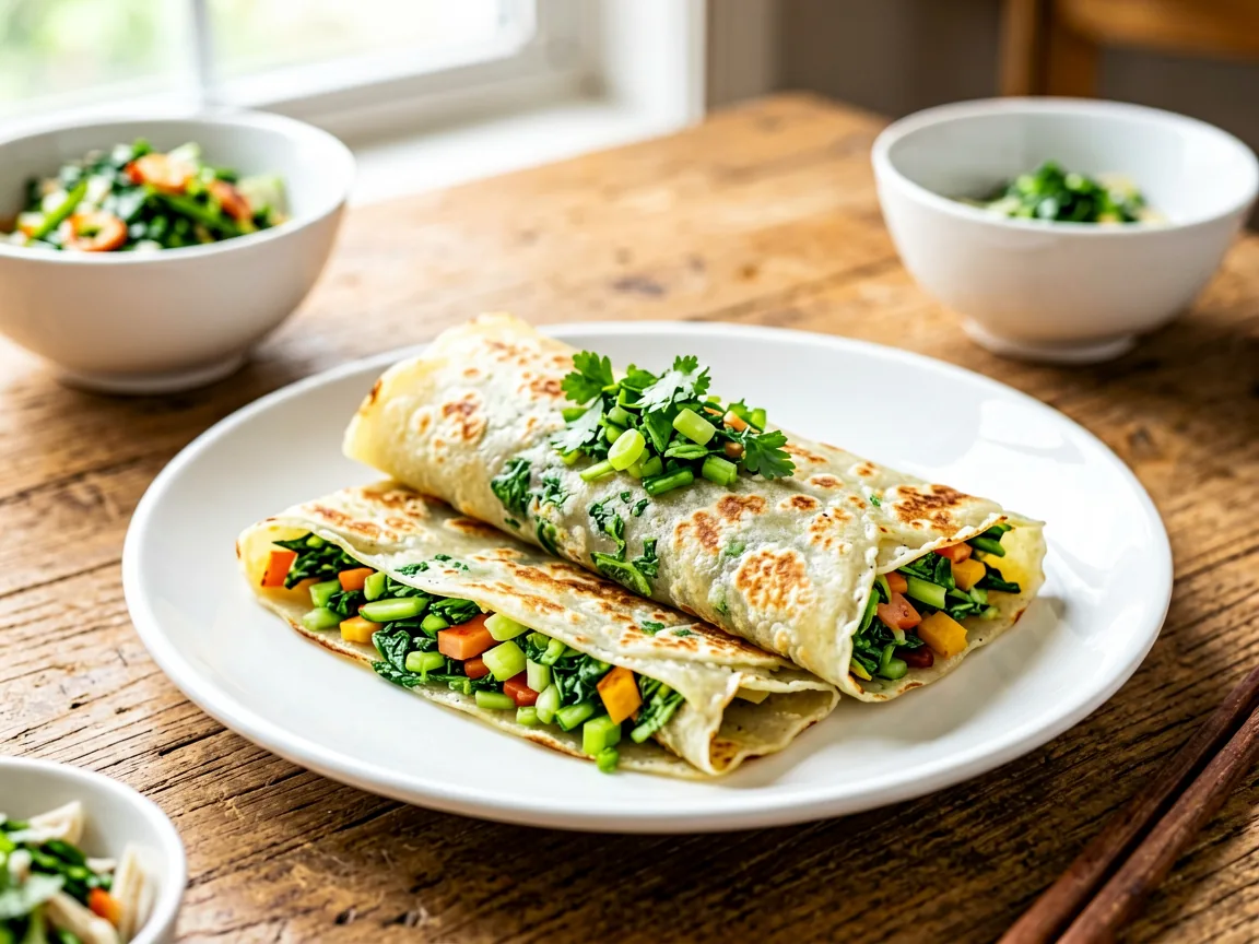Spring Pancake with Assorted Vegetables