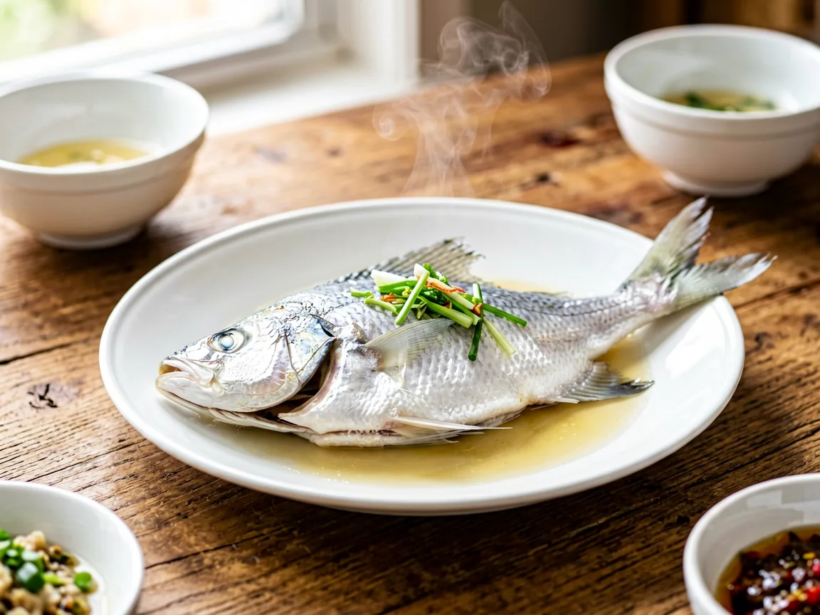 Steamed Silver Pomfret