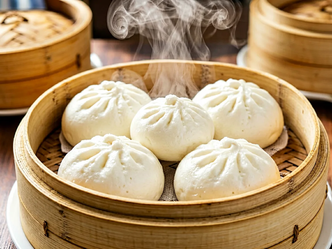 White Mantou (Plain Steamed Buns)