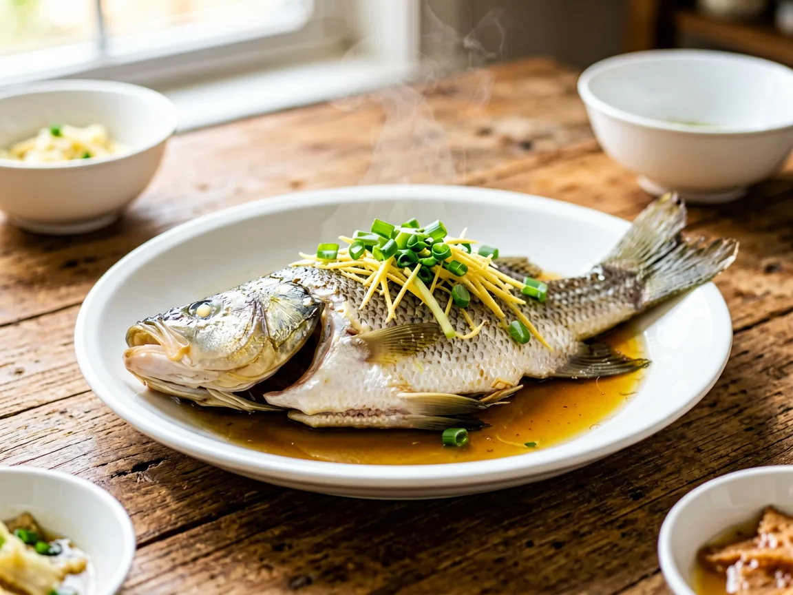 Wuchang Fish (Steamed with Ginger and Scallions)